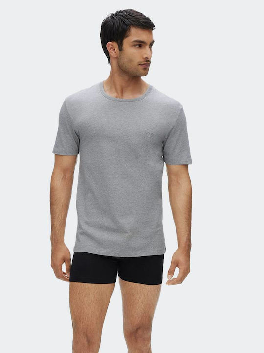 Men's Short Sleeve Undershirts Grey / White / Black 3Pack