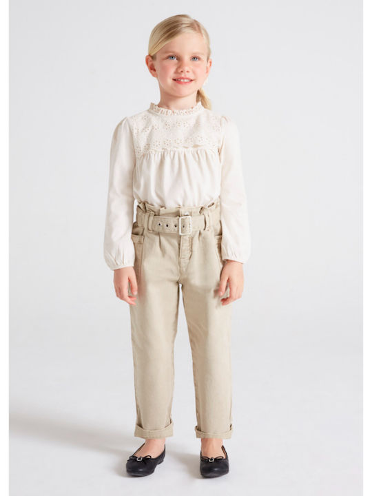 Mayoral Kids' Jeans Trousers Beige