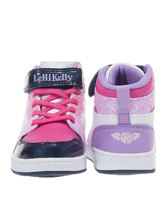 Anna Παιδικά Sneakers High με Σκρατς Ροζ