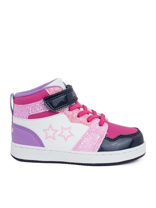 Anna Παιδικά Sneakers High με Σκρατς Ροζ