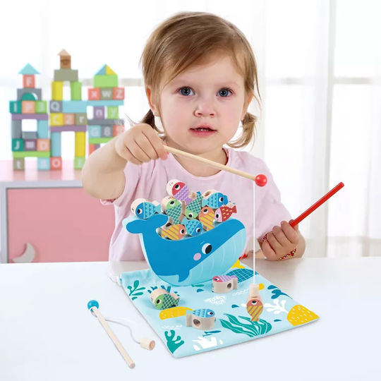 Tooky Toys Ξύλινο Παιχνίδι Ψαρέματος Wooden Fishing Game για 3+ Ετών