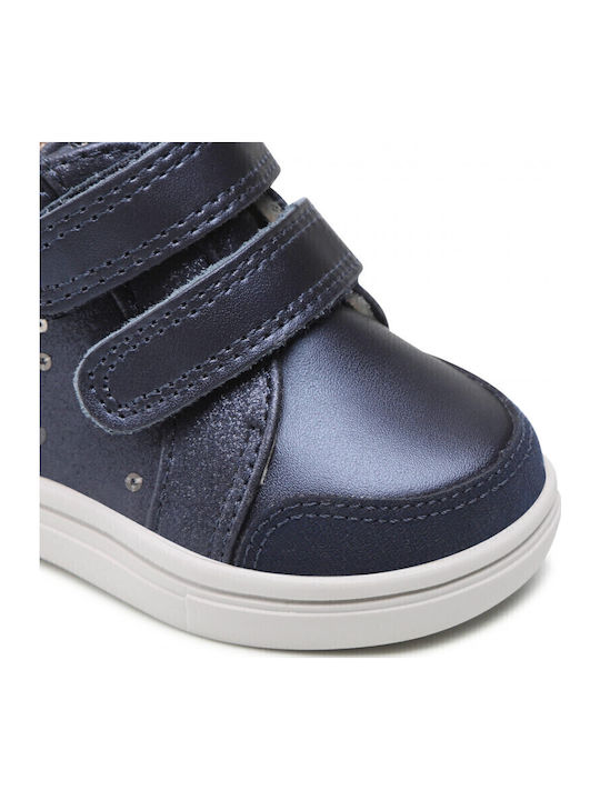 Παιδικά Sneakers High με Σκρατς Μπλε
