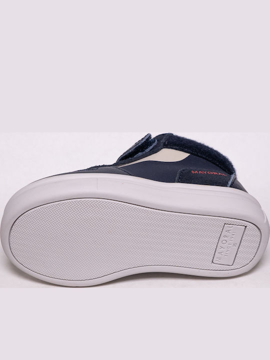 Παιδικά Sneakers High με Σκρατς Navy Μπλε