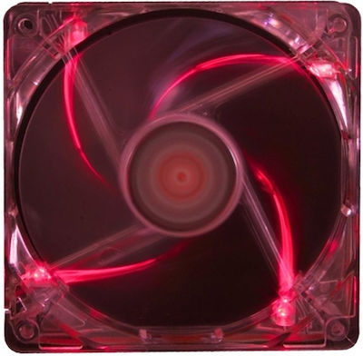 Xilence Transparent Red Case Fan 120mm με Κόκκινο Φωτισμό και Σύνδεση 3-Pin