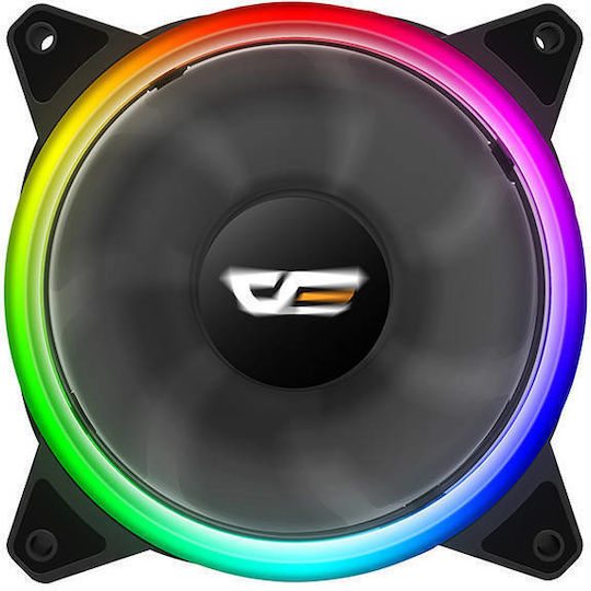 Darkflash DR12 Pro Case Fan 120mm 1200rpm 38cfm with ARGB Lighting and 4-Pin Molex Connection 3pcs