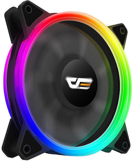 Darkflash DR12 Pro Case Fan 120mm 1200rpm 38cfm with ARGB Lighting and 4-Pin Molex Connection 3pcs