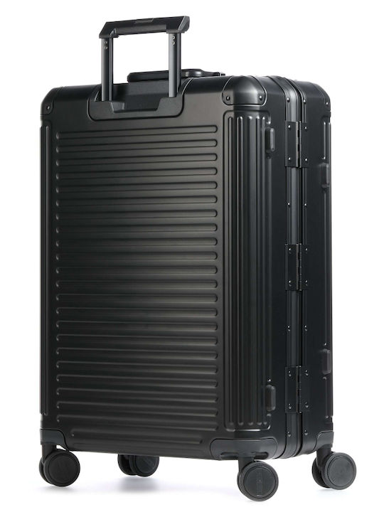 Travelite Next Μεγάλη Βαλίτσα Ταξιδίου Σκληρή Μαύρη με 4 Ρόδες Ύψους 77εκ.