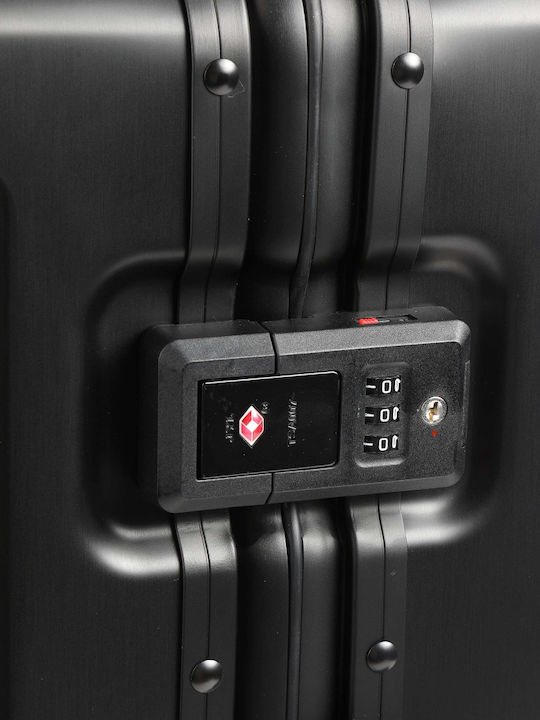 Travelite Next Μεγάλη Βαλίτσα Ταξιδίου Σκληρή Μαύρη με 4 Ρόδες Ύψους 77εκ.