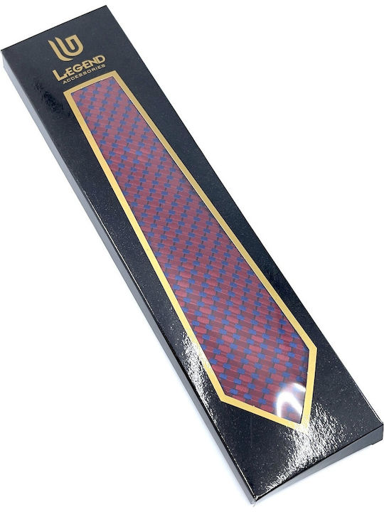 Legend Accessories Σετ Ανδρικης Γραβάτας με Σχέδια Κόκκινο / Σιελ