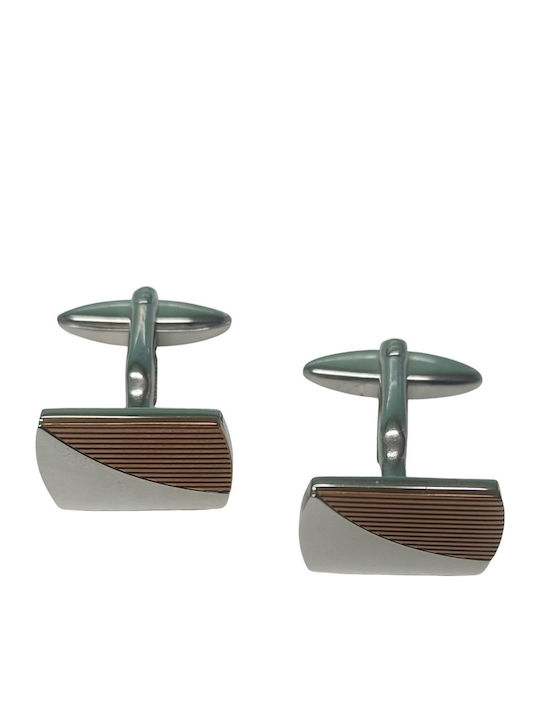 Visetti Cufflinks from Steel in Rose Gold Color