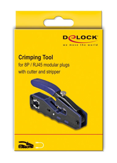 DeLock Ethernet Internet Cable Crimping Plier RJ45 (Length 135mm)