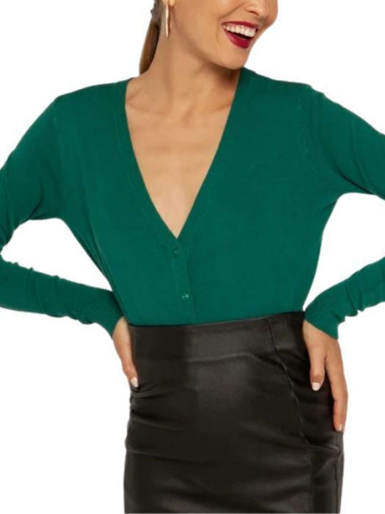 Jachetă de damă tricotată în Verde Culoare