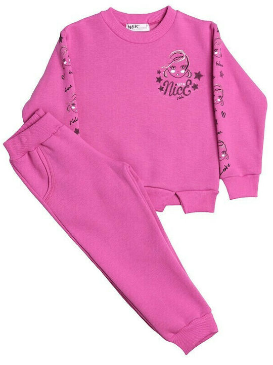 Nek Kids Wear Kinder Sweatpants Set - Jogginganzug Flieder 2Stück