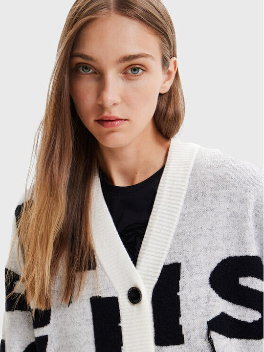 Cardigan Long Women's Knitted Cardigan White