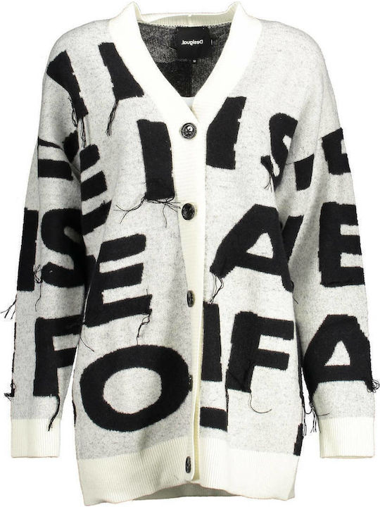 Cardigan Long Women's Knitted Cardigan White