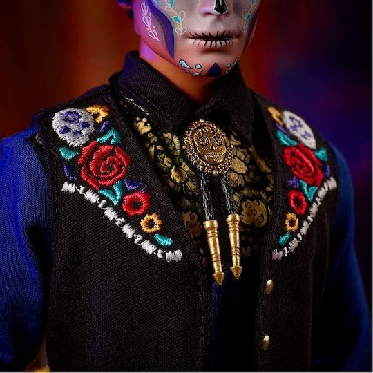 Barbie Día De Muertos Collectible Boy Doll Ken for 3+ years+ Years 33cm