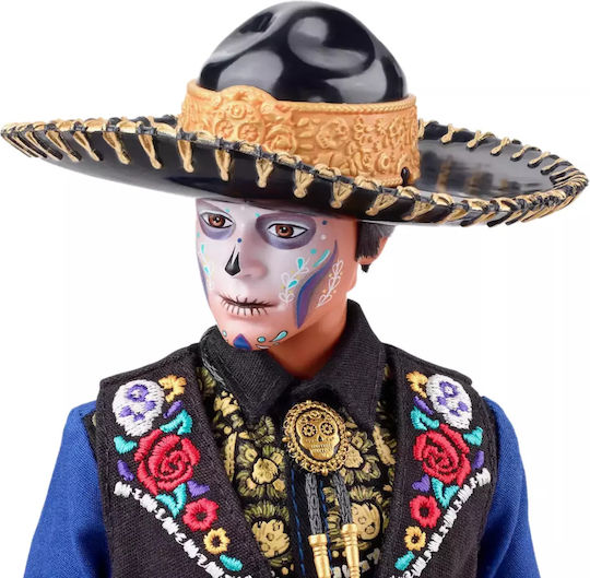 Barbie Día De Muertos Collectible Boy Doll Ken for 3+ years+ Years 33cm