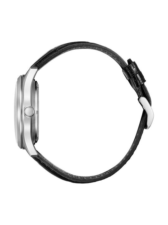Citizen Men's Watch 40.2mm Automatic with Black Leather Strap