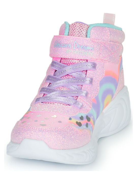 Magical Dreamer Kinder Sneakers Hoch mit Klettverschluss Rosa