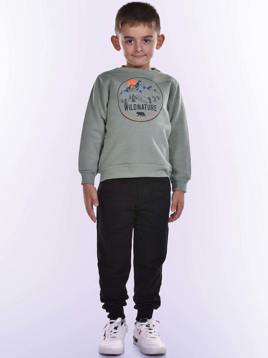 Kinder Sweatpants Set - Jogginganzug Grün 2Stück Wild Nature