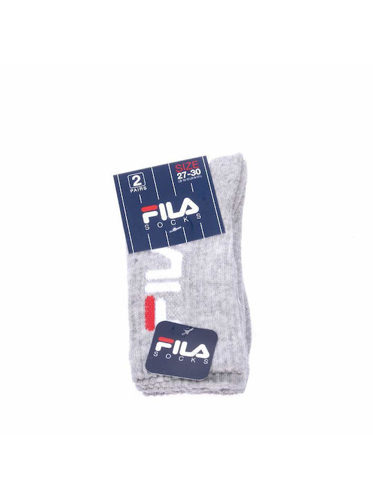 Fila Boys 2 Pack Knee-High Socks Gray -23-26