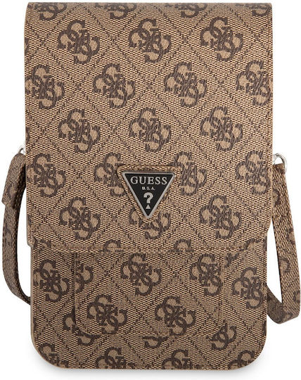 Guess 4G Triangle Logo Pouch Καφέ GUWBP4TMBR