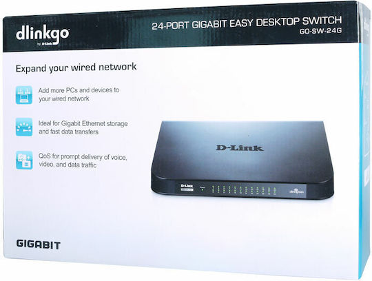 D-Link GO-SW-24G Unmanaged L2 Switch με 24 Θύρες Gigabit (1Gbps) Ethernet