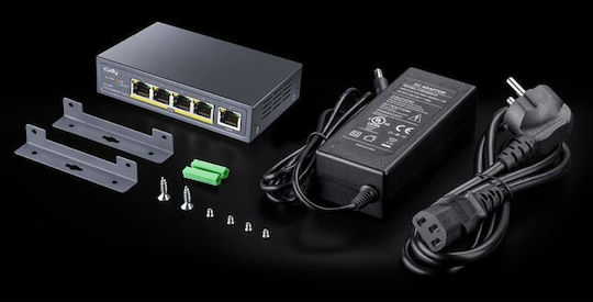 Cudy GS1005P Negestionat L2 PoE+ Switch cu 5 Porturi Gigabit (1Gbps) Ethernet