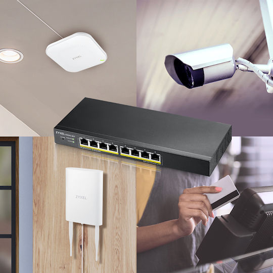Zyxel GS1915-8EP v1 Managed L2 PoE+ Switch με 8 Θύρες Gigabit (1Gbps) Ethernet