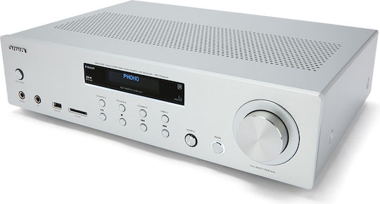 Aiwa AMU-120BT Power Amplifier Hi-Fi Amplifier Stereo 120W/4Ω 60W/8Ω AMU-120BTSL Silver