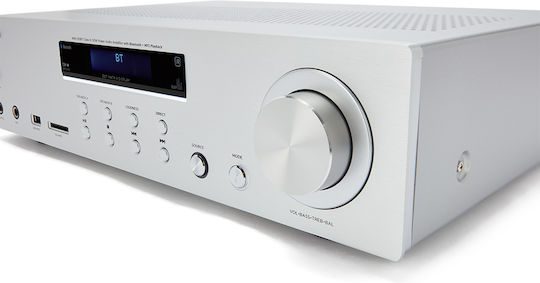 Aiwa AMU-120BT Power Amplifier Hi-Fi Amplifier Stereo 120W/4Ω 60W/8Ω AMU-120BTSL Silver