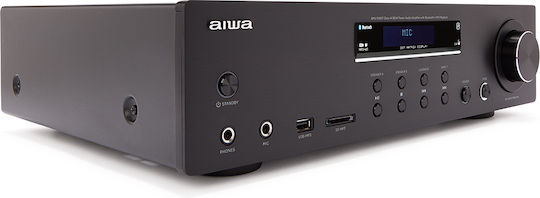 Aiwa AMU-120BT Усилвател на мощност Hi-Fi усилвател Stereo 120W/4Ω 60W/8Ω AMU-120BTBK Черен