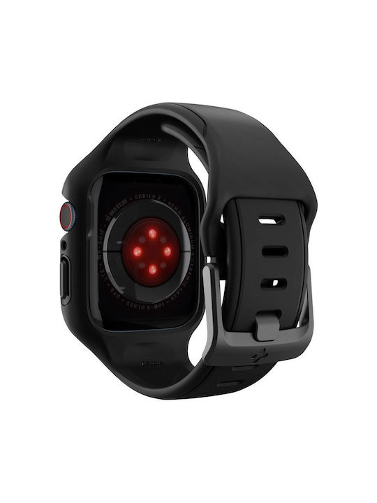 Spigen Liquid Air Pro Θήκη Σιλικόνης σε Μαύρο χρώμα για το Apple Watch 45mm