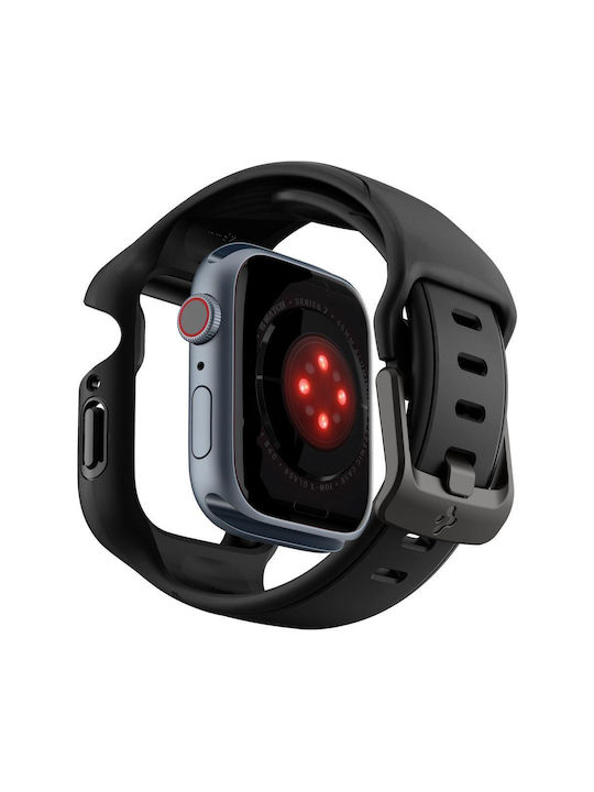 Spigen Liquid Air Pro Θήκη Σιλικόνης σε Μαύρο χρώμα για το Apple Watch 45mm