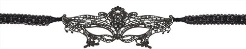 Cottelli Collection Embroidered Eye Mask BDSM Μάσκα σε Μαύρο Χρώμα