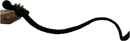 Zado Single Tail Leather Whip Bici în Culoare Negru