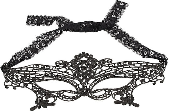Cottelli Collection Embroidered Eye Mask BDSM Μάσκα σε Μαύρο Χρώμα