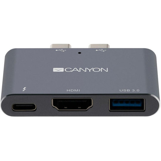 Canyon USB-C Docking Station with HDMI 4K PD Silver (CNS-TDS01DG)
