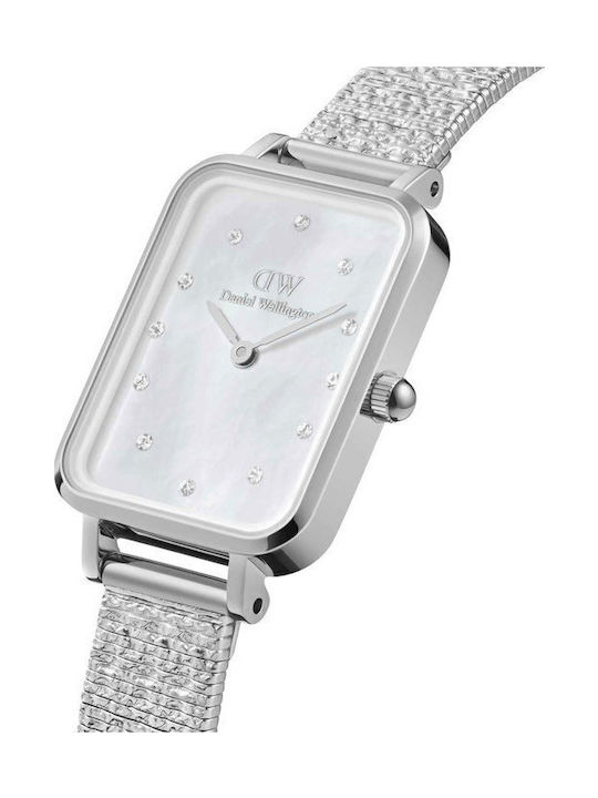 Daniel Wellington Crystals Women's Watch with Silver Metal Bracelet