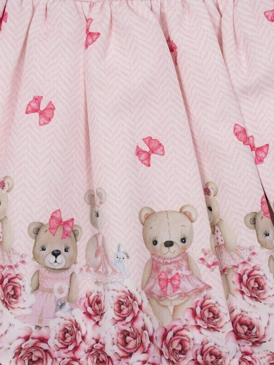 Kinderkleid Langärmelig Set mit Mantel Rosa