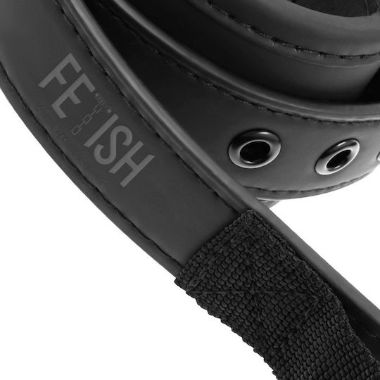 Fetish Submissive Cuffs with Puller Cătușe în Culoare Negru