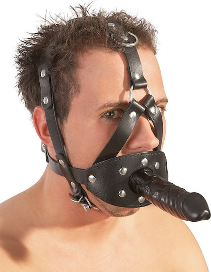 Zado Head Harness with Dildo Φίμωτρο σε Μαύρο Χρώμα