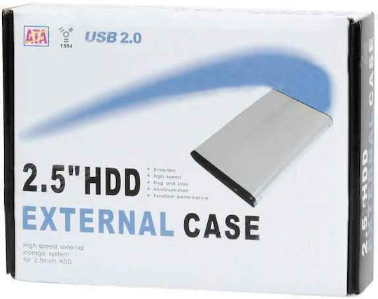 Твърд диск кутия 2.5" SATA III с връзка USB 2.0 в Сив цвят