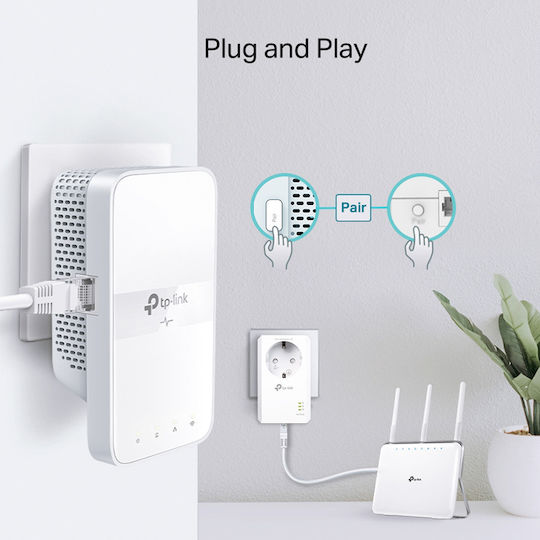 TP-LINK TL-WPA7617 KIT v1 Powerline Wi‑Fi 5 with Passthrough Socket and Gigabit Ethernet Port