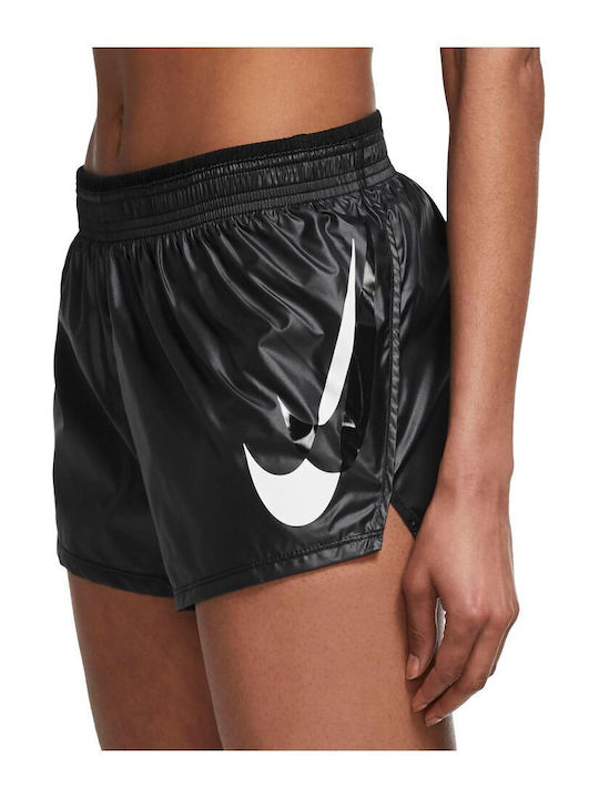Swoosh Γυναικείο Δερμάτινο Αθλητικό Σορτς Dri-Fit Μαύρο