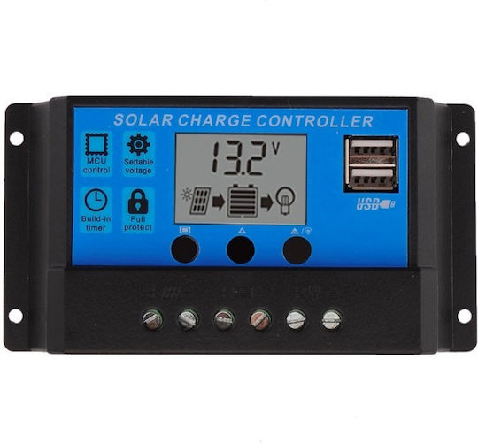 Optum PWM 40A Dual USB Solar Panel Battery Regulator Ρυθμιστής Φόρτισης 24V 40A