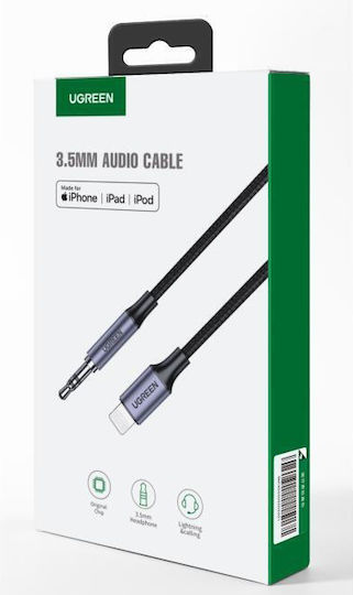 Ugreen Braided 3.5mm to Lightning Cable Black 2m (70862)