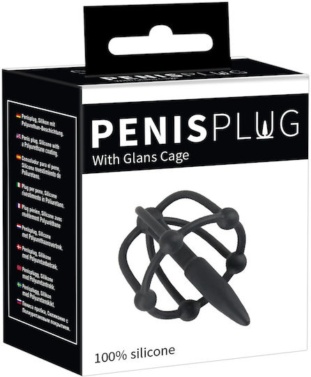 You2Toys Penis Plug with Glans Cage Expander in Black Color