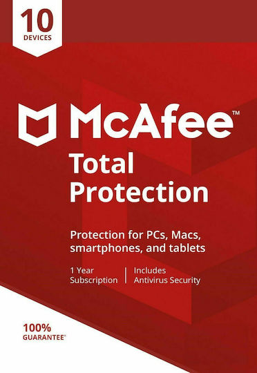 McAfee Total Protection 2022 für 10 Geräte und 1 Jahr Nutzung (Elektronische Lizenz)