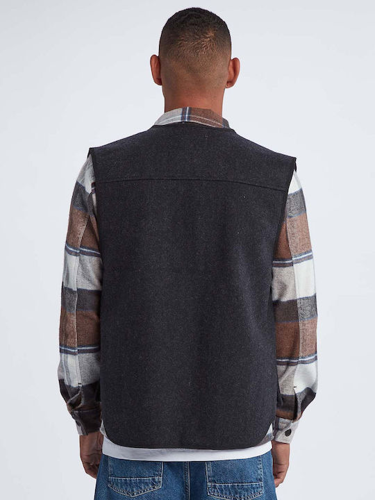 Gabba Men's Cardigan with Zipper Gray